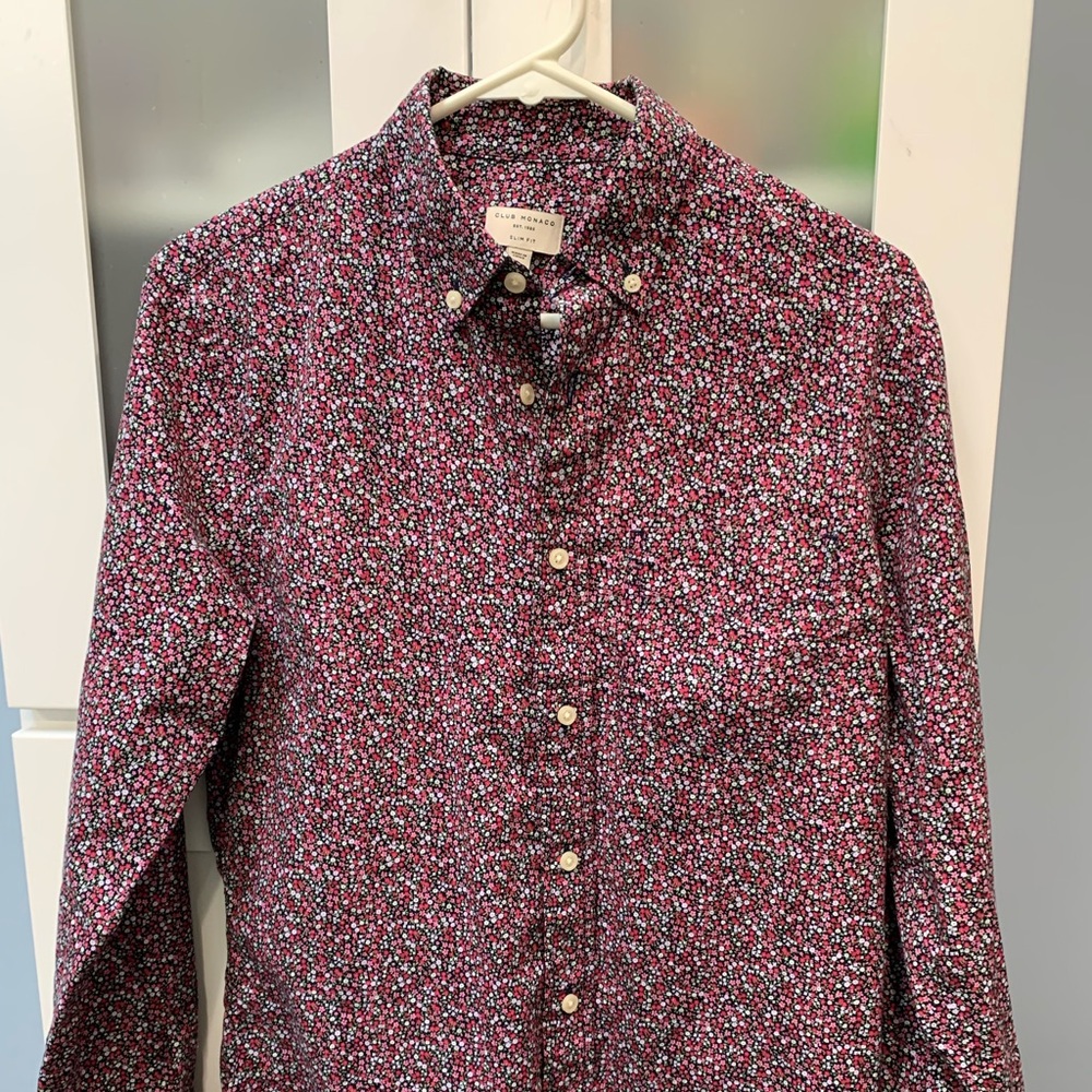 Club Monaco Floral Print Shirt